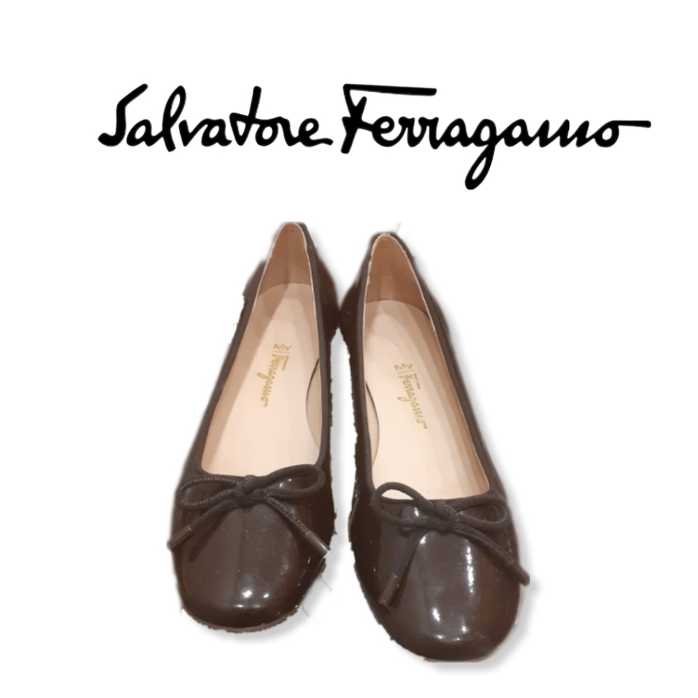 Salvatore Ferragamo cap toe heel ballet flats - Picture 2 of 8